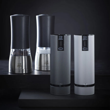 PEUGEOT | DAMAN - Electric Salt Mill - Stainless steel/acrylic - Height: 160mm