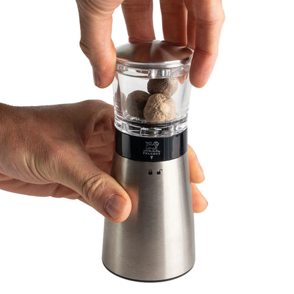PEUGEOT | DAMAN - Nutmeg mill - Stainless steel/acrylic - Height: 150mm