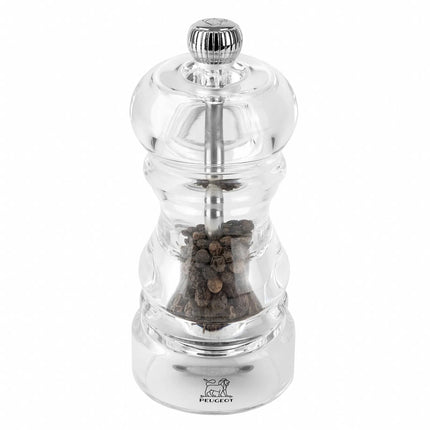 PEUGEOT | NANCY Pepper Mill Grinder – Acrylic - 12 cm - 2-Stage SS Mechanism