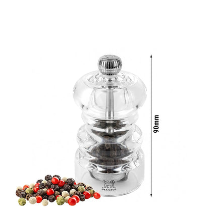 PEUGEOT | NANCY Pepper Mill Grinder – Acrylic - 9 cm - 2-Stage SS Mechanism