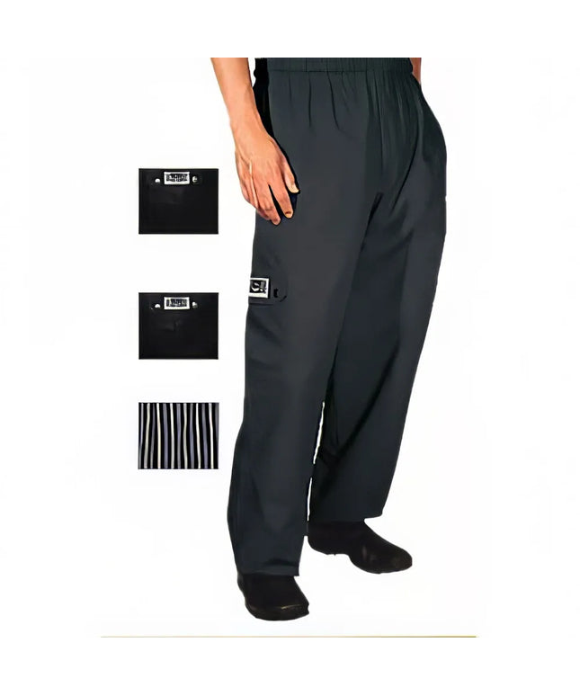 Quần Bếp Cargo Chef Revival P024BK-2X Cỡ 2XL - Màu Đen, Vải Poly-Cotton
