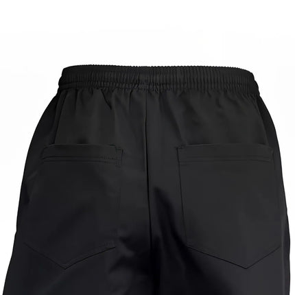 Quần Đầu Bếp Newbury Winco UNF-2KL Lưng Thun Kèm Dây Rút Vải Poly/Cotton Màu Đen Cỡ Large