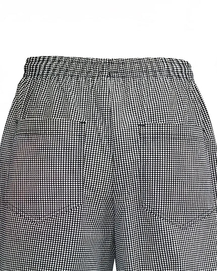 Quần Đầu Bếp Newbury Winco UNF-4KM Lưng Thun & Dây Rút - Poly/Cotton, Họa Tiết Răng Chó, Cỡ Vừa