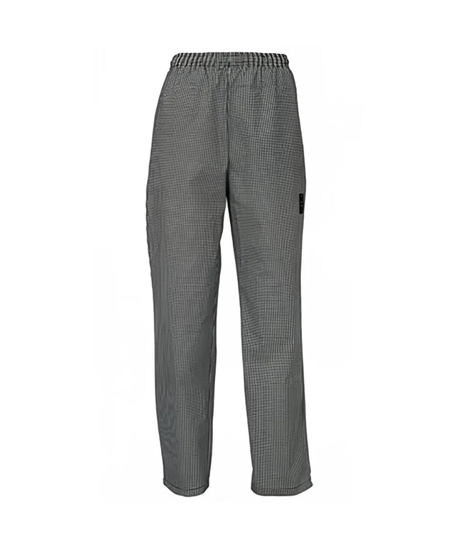 Quần Đầu Bếp Newbury Winco UNF-4KXXL Lưng Thun Kèm Dây Rút Vải Poly/Cotton Họa Tiết Houndstooth Cỡ 2X
