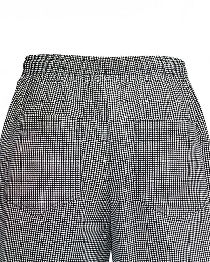 Quần Đầu Bếp Newbury Winco UNF-4KXXL Lưng Thun Kèm Dây Rút Vải Poly/Cotton Họa Tiết Houndstooth Cỡ 2X