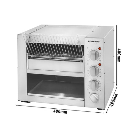 ROBAND | Commercial Conveyor Toaster – 500 slices/hour - 3.22 kW - stainless steel - Ø120 mm buns