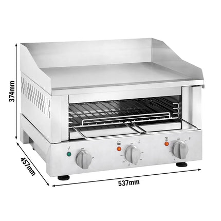 ROBAND | Commercial Industrial Toaster PREMIUM – Griddle/Salamander – 3.28 kW – 230 V – 80–280 °C