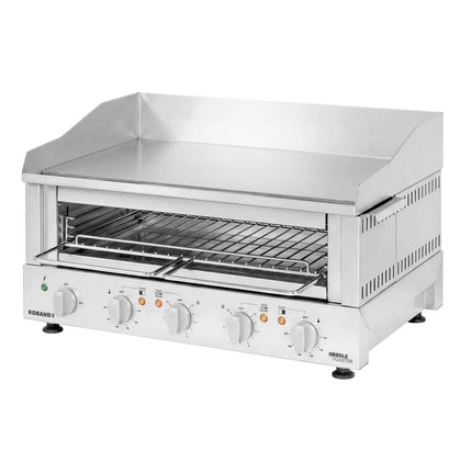 ROBAND | Electric Griddle Toaster & Salamander Grill - 700 mm - 5.9 kW 400V - 2-Zone - 80-280 °C