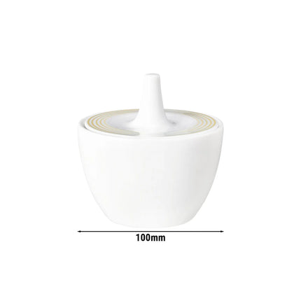 SELTMANN WEIDEN | Blues Sugar Bowl with Lid – Sand Beige – 270 ml – Porcelain