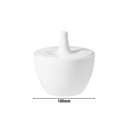 SELTMANN WEIDEN | Blues Sugar Bowl with Lid – White – 270 ml – Porcelain