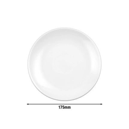SELTMANN WEIDEN | Flat Porcelain Plate Ø 175 mm Meran Steak & More – White, Stackable, Abrasion Protection