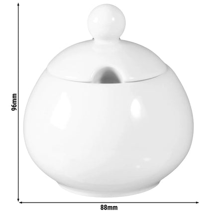 SELTMANN WEIDEN | Meran Basic Sugar Bowl with Spoon‑Rest Lid – White – 230 ml – Oven‑Safe Porcelain