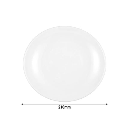 SELTMANN WEIDEN | Oval Porcelain Plate 210 x 192 mm Meran Steak & More – White, Stackable