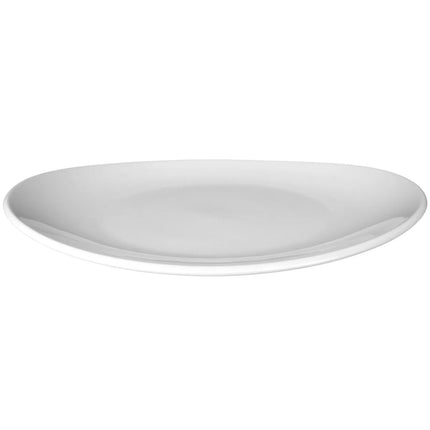 SELTMANN WEIDEN | Oval Porcelain Plate 250 x 230 mm Meran Steak & More – White, Stackable, Abrasion Protection, Easy-Clean, Low Injury Risk