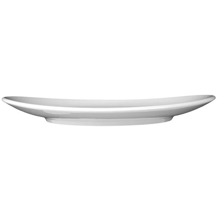 SELTMANN WEIDEN | Oval Porcelain Plate 250 x 230 mm Meran Steak & More – White, Stackable, Abrasion Protection, Easy-Clean, Low Injury Risk