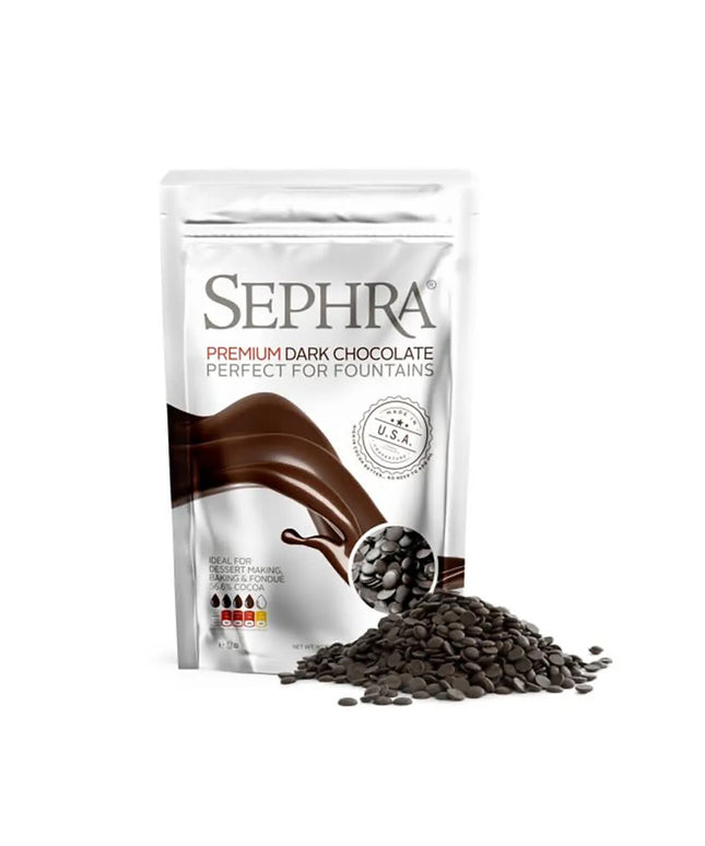 Socola Đen Đắng Couverture Cao Cấp Fondue Sephra 20004 Sẵn Dùng Cho Máy Phun, Túi 0.91 kg