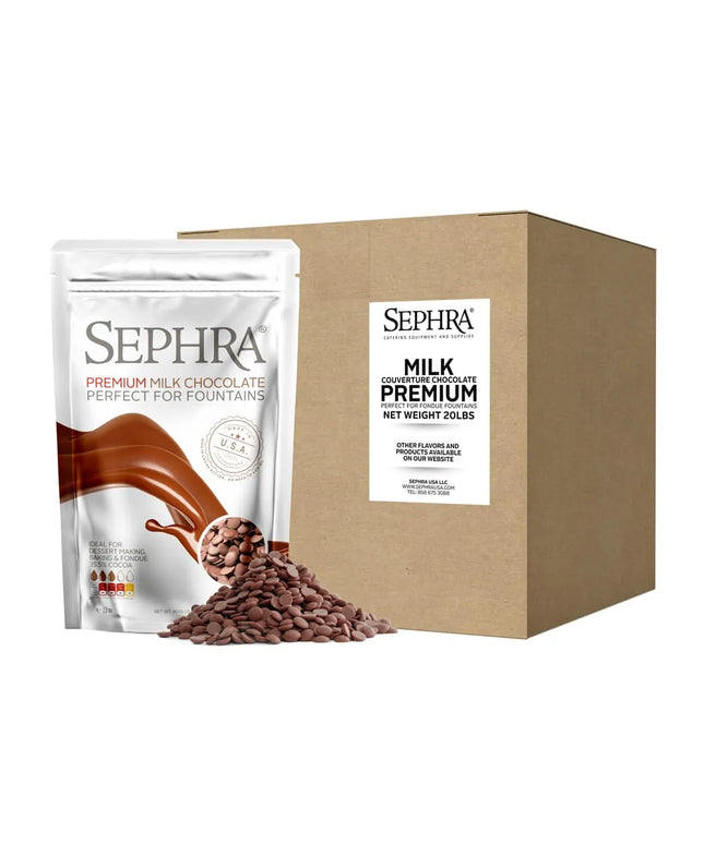 Socola Sữa Fondue Cao Cấp Sephra 28005 Sẵn Dùng Cho Máy Phun, Bộ 10 Túi 0.91 kg