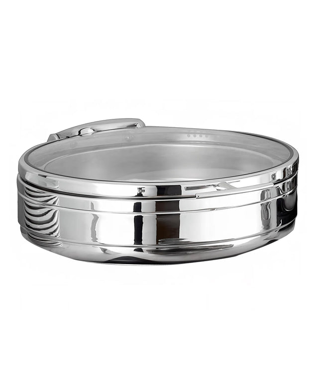 Spring USA 2572-6/38 6 qt Round Induction Chafer - Lift Off Glass Lid, Stainless Steel