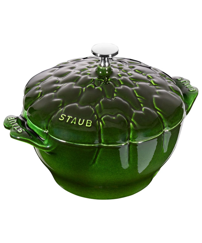 STAUB | Artichoke Cocotte Enamelled Cast Iron Casserole Dish – Ø 220 mm – Basil Green