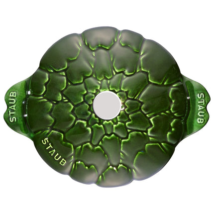 STAUB | Artichoke Cocotte Enamelled Cast Iron Casserole Dish – Ø 220 mm – Basil Green