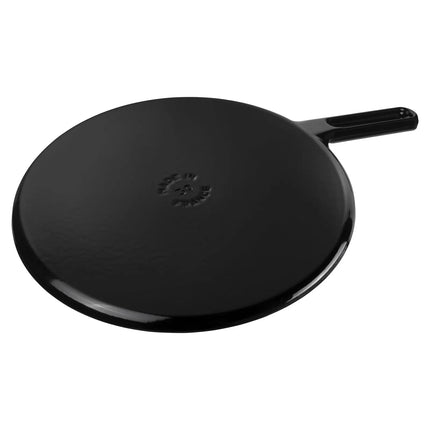 STAUB| Cast Iron Crêpe Pan, Wooden Handle – Ø 30 cm - Black, Includes Spreader & Spatula