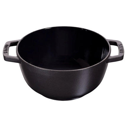 STAUB | Cast Iron Fondue Set – Ø 16 cm - Black - 4 Forks, Burner, Board