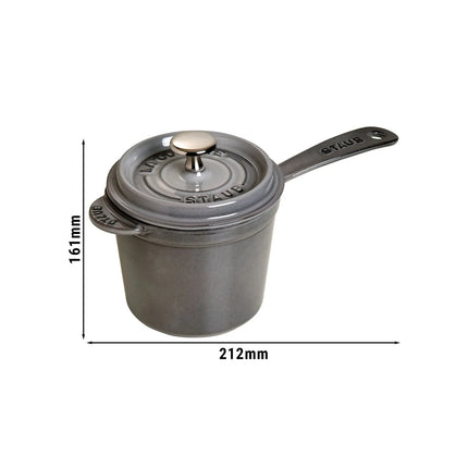 STAUB | Cast Iron Saucepan – Ø 14 cm - Graphite Grey - Grill Compatible