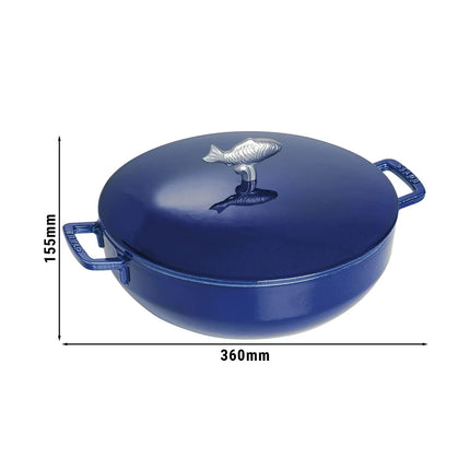 STAUB | Cast Iron Stockpot with Lid – Ø 28 cm - Black - Grill/Oven to 260°C
