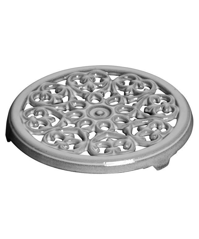 STAUB | Cast Iron Trivet Pot Stand – Lily Design - Ø230 mm - Graphite Grey