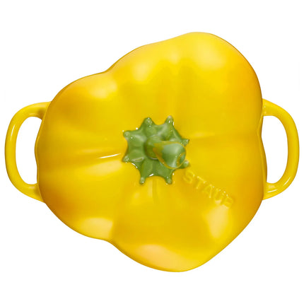 STAUB| Ceramic Cocotte Casserole Dish – Bell Pepper Shape - Yellow - 0.45 L - Made in France