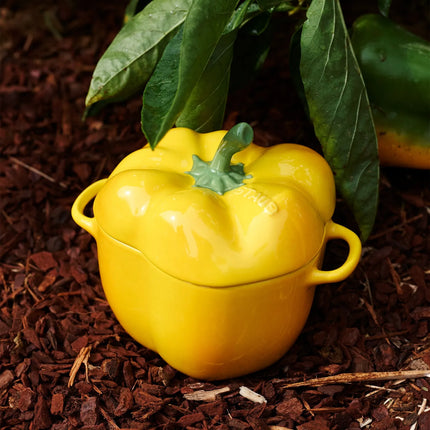 STAUB| Ceramic Cocotte Casserole Dish – Bell Pepper Shape - Yellow - 0.45 L - Made in France