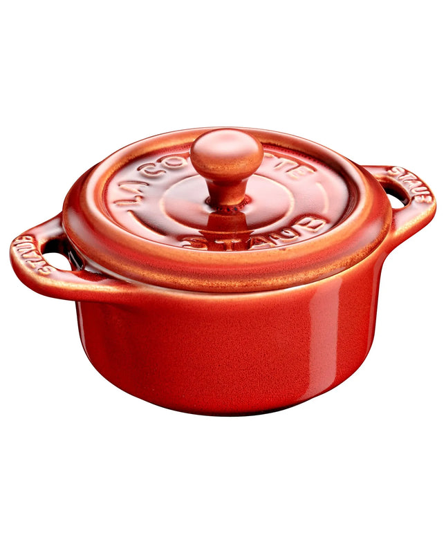STAUB| Ceramic Mini Cocotte, Round – Antique Copper - Ø 100 mm - Oven & Dishwasher Safe