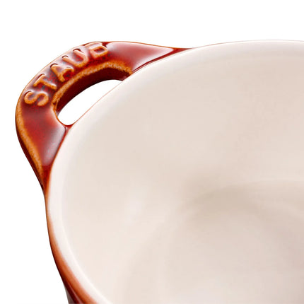 STAUB| Ceramic Mini Cocotte, Round – Antique Copper - Ø 100 mm - Oven & Dishwasher Safe