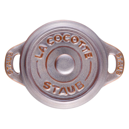 STAUB| Ceramic Mini Cocotte, Round – Antique Grey - Ø 100 mm - Enamelled