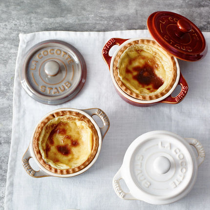 STAUB| Ceramic Mini Cocotte, Round – Antique Grey - Ø 100 mm - Enamelled