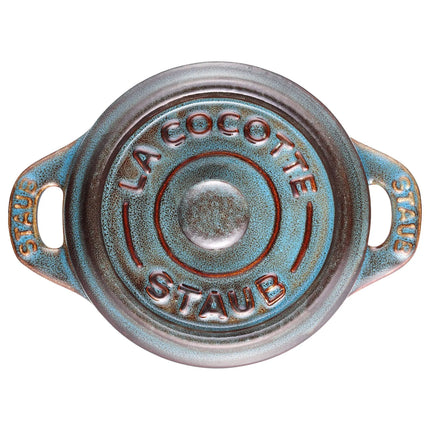 STAUB| Ceramic Mini Cocotte, Round – Antique Turquoise - Ø 100 mm
