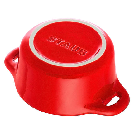 STAUB| Ceramic Mini Cocotte, Round – Cherry Red - Ø 100 mm - Oven & Dishwasher Safe