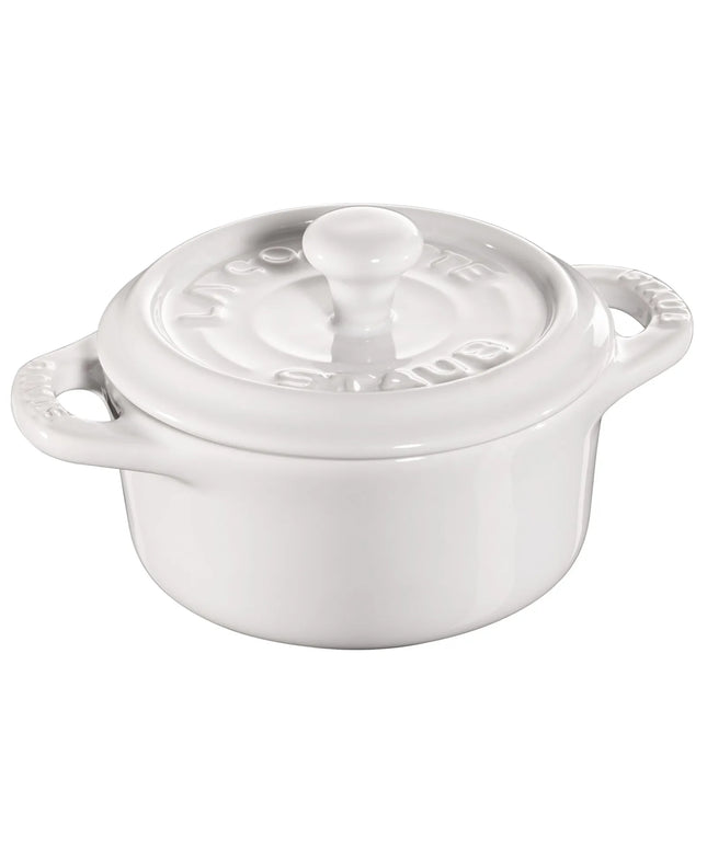 STAUB| Ceramic Mini Cocotte, Round – White - Ø 100 mm - Enamelled - Induction-Compatible