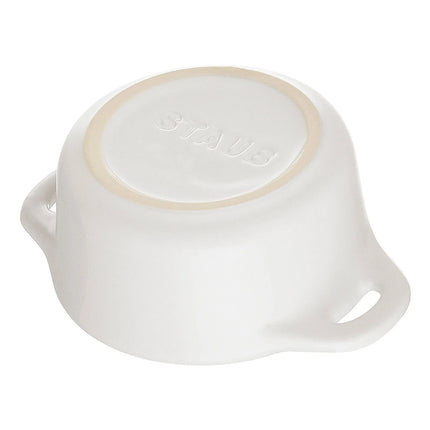 STAUB| Ceramic Mini Cocotte, Round – White - Ø 100 mm - Enamelled - Induction-Compatible
