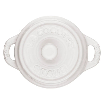 STAUB| Ceramic Mini Cocotte, Round – White - Ø 100 mm - Enamelled - Induction-Compatible