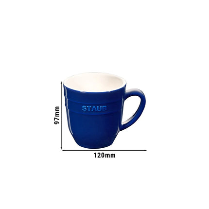 STAUB| Ceramic Mug – Dark Blue - 0.35 L - Enamelled - Ergonomic Handle