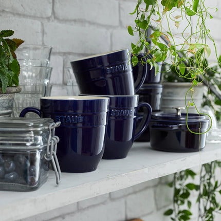 STAUB| Ceramic Mug – Dark Blue - 0.35 L - Enamelled - Ergonomic Handle