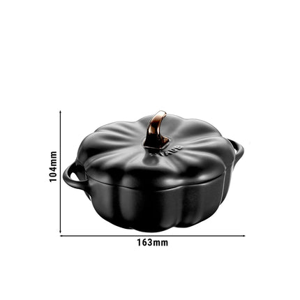STAUB| Ceramic Pumpkin Cocotte – Black - Ø 120 mm