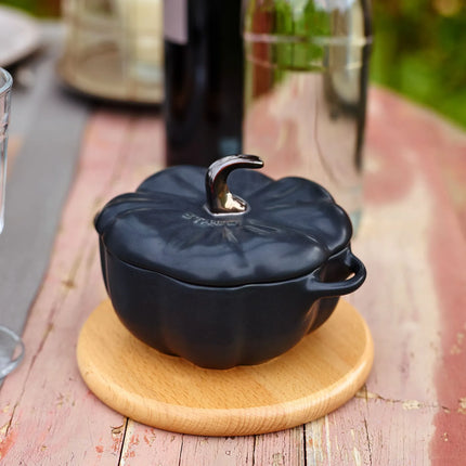 STAUB| Ceramic Pumpkin Cocotte – Black - Ø 120 mm