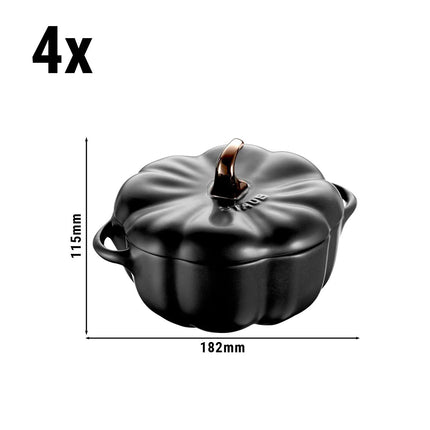STAUB| Ceramic Pumpkin Cocotte – Black - Ø 150 mm