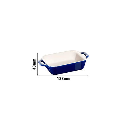 STAUB| Ceramic Rectangular Baking Dish – Dark Blue - 140×110 mm