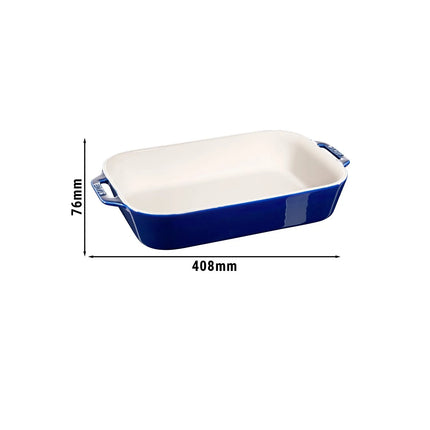 STAUB| Ceramic Rectangular Baking Dish – Dark Blue - 340×240 mm - Stackable