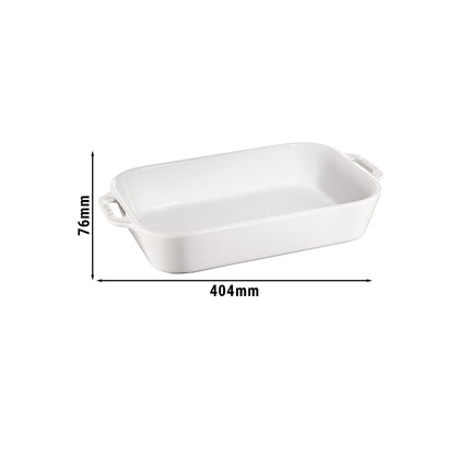 STAUB| Ceramic Rectangular Baking Dish – Pure White - 340×240 mm