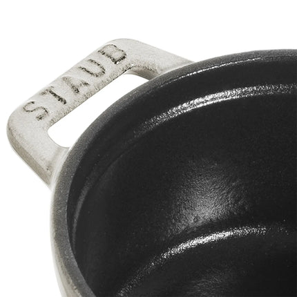STAUB | Cocotte Deep Enamelled Cast Iron Casserole Dish – Ø 240 mm – White Truffle