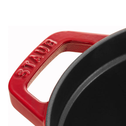 STAUB | Cocotte Oval Enamelled Cast Iron Casserole Dish – 230 mm Oval – Cherry Red